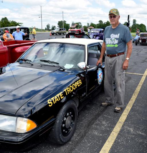 Bluffton vehicles among cars and truck in Ada show Bluffton Icon