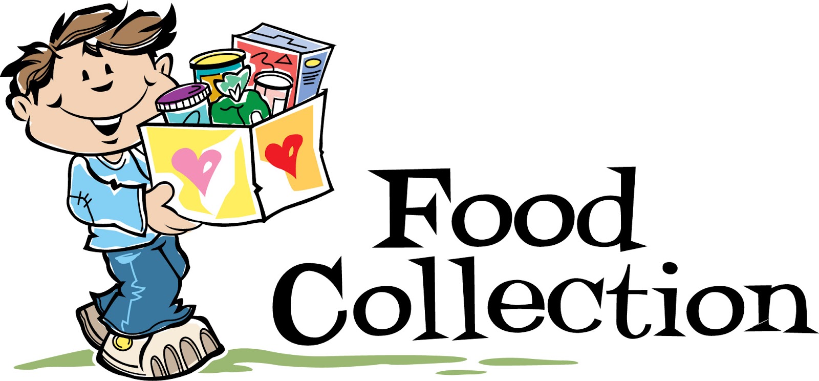 Food collection. Food donation. Donate here image.