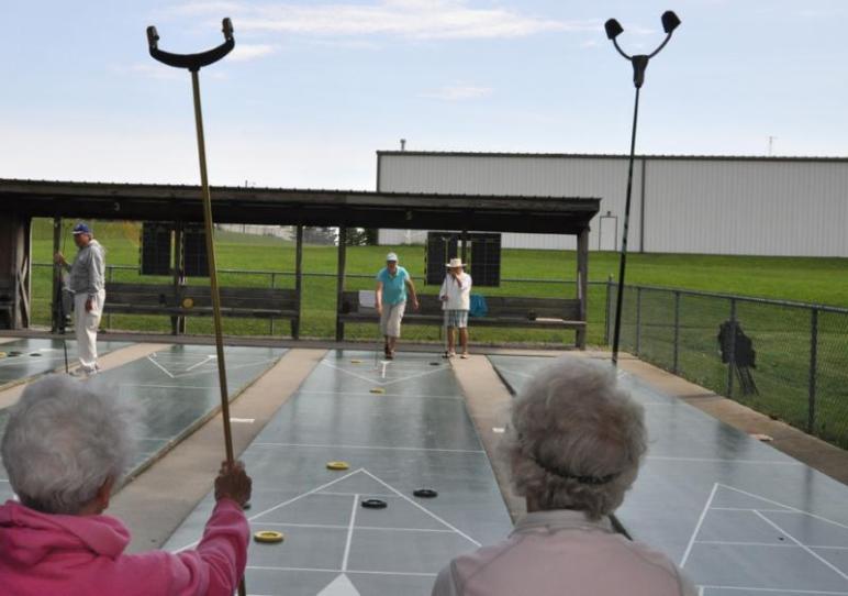 Let^aEURTMs play shuffleboard