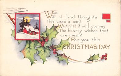 Message from a 1923 Christmas card