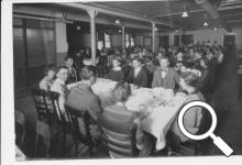 Dining in the Ropp Hall basement in the 1930s