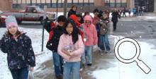 Third graders on the way to the bank