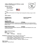 Agenda For Monday, February 12 Bluffton Council Meeting | Bluffton Icon